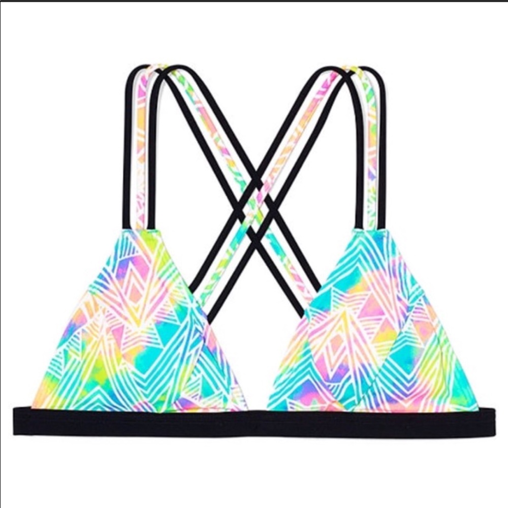 NWT VS PINK Strappy Triangle Bikini Top, Size M